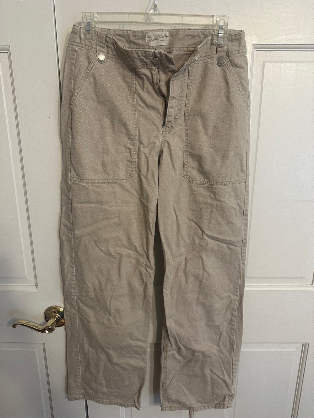 Women’s Beige Straight-Leg Pants